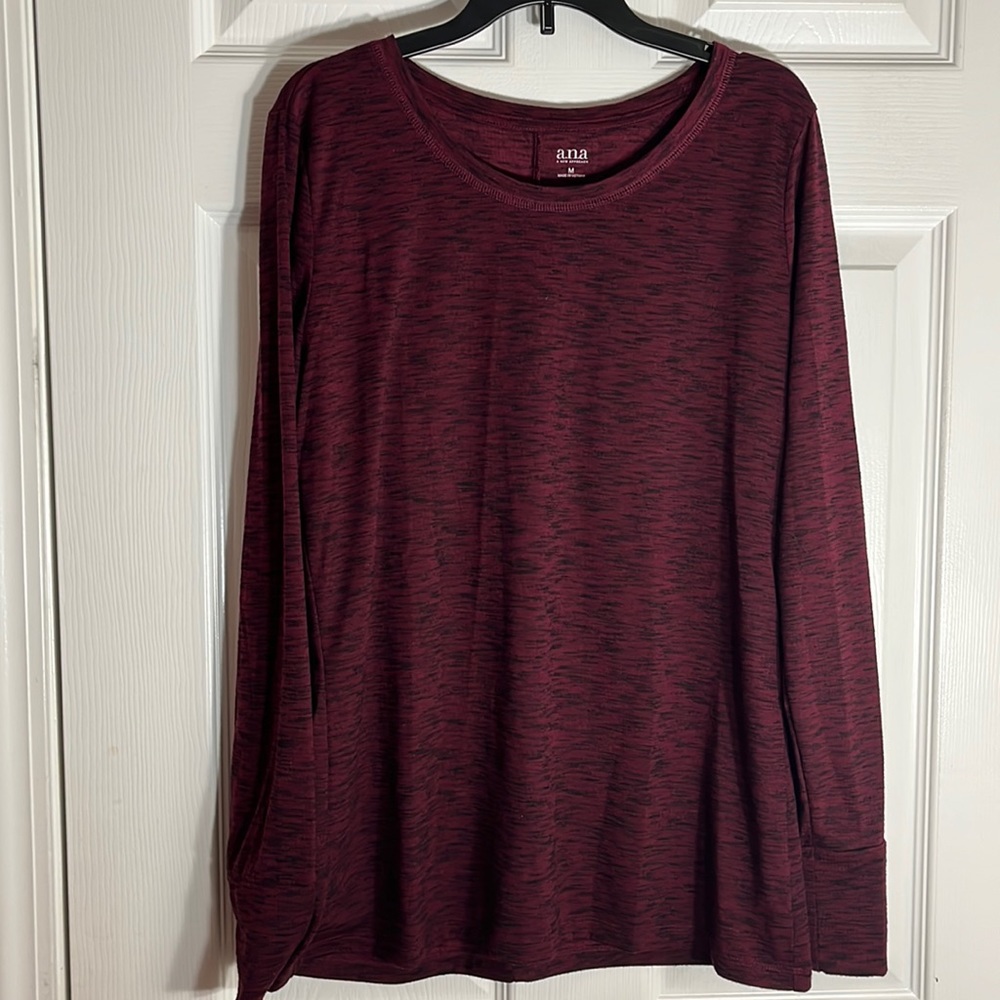 NW: a.n.a. A New Approach: Wine Color, w/ Black mixture; Tee Shirt, Med